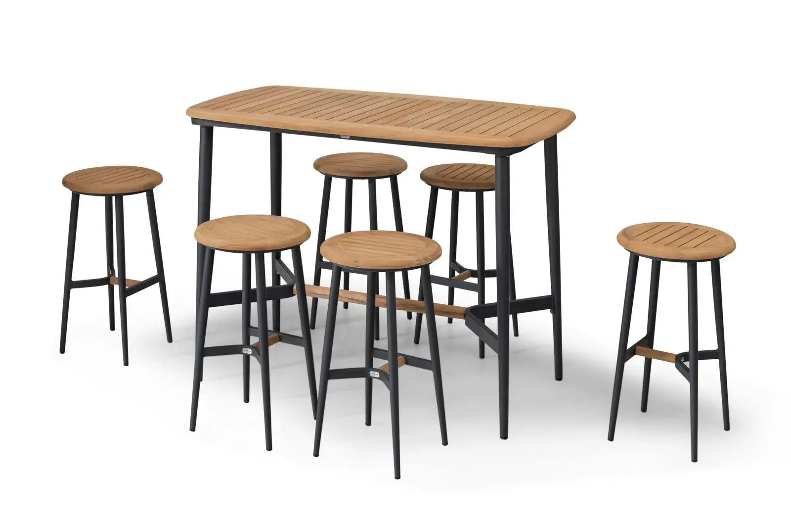 Bella Teak Retangular Bar Table 6seats Set — premium outdoor Outdoor Dining Set | KCK.Outdoor