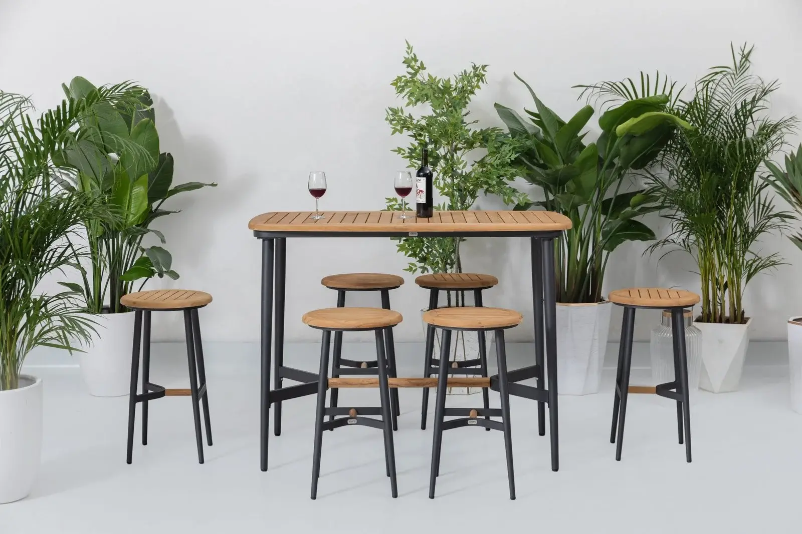 Bella Teak Retangular Bar Table 6seats Set — Outdoor Dining Set outdoor furniture, view 7 | KCK.Outdoor