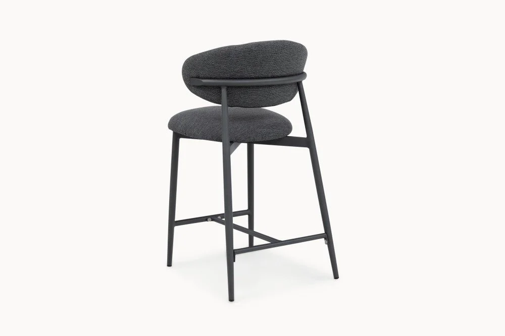 Aluminum Dining Armchair With Quilted Back And Dry Foam — View 2