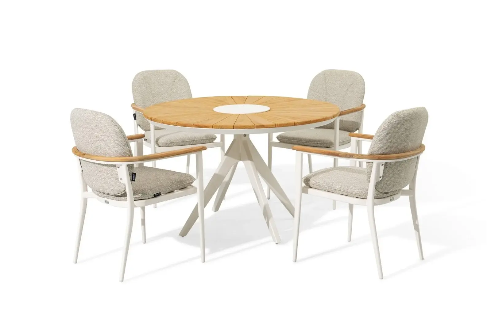 Atlanta Round Dining Table 4seats Set — Outdoor Dining Set outdoor furniture, view 8 | KCK.Outdoor