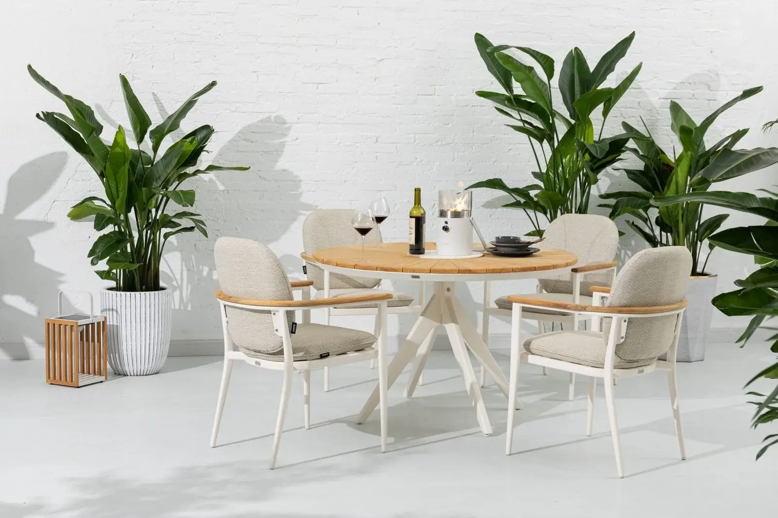 Atlanta Round Dining Table 4seats Set — Outdoor Dining Set outdoor furniture, view 9 | KCK.Outdoor