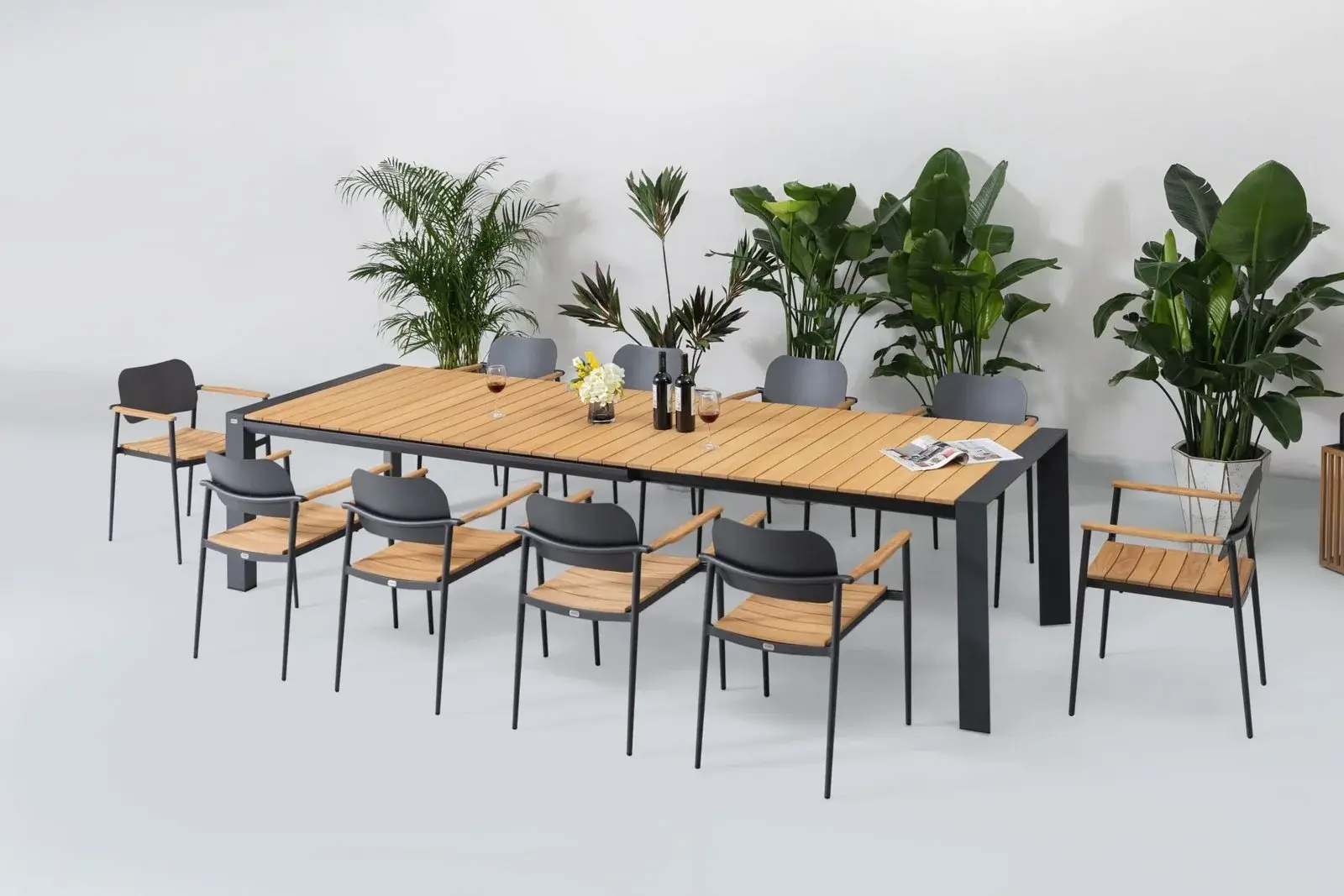 Noa Dining Extended Table 10seats Pier Set — Outdoor Dining Set outdoor furniture, view 12 | KCK.Outdoor
