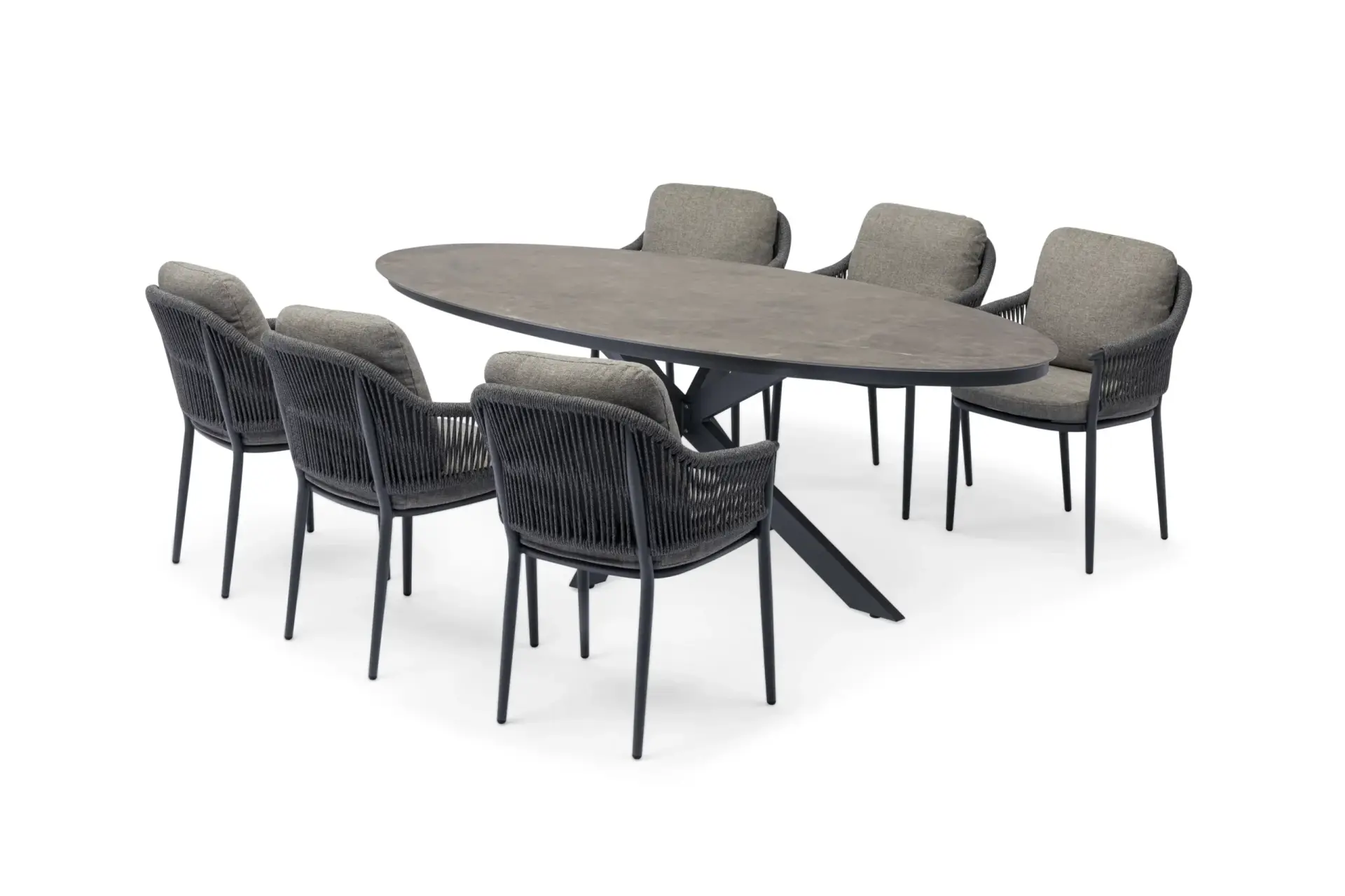 Ripple 6-Seat Outdoor Dining Set — Outdoor Dining Set outdoor furniture, view 2 | KCK.Outdoor