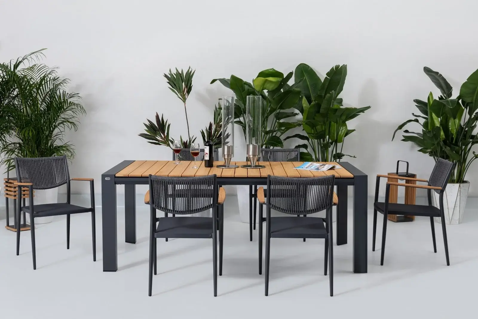 Timmi Dining Set &ndash; Matt Grey (6 Seats) — Outdoor Dining Set outdoor furniture, view 2 | KCK.Outdoor