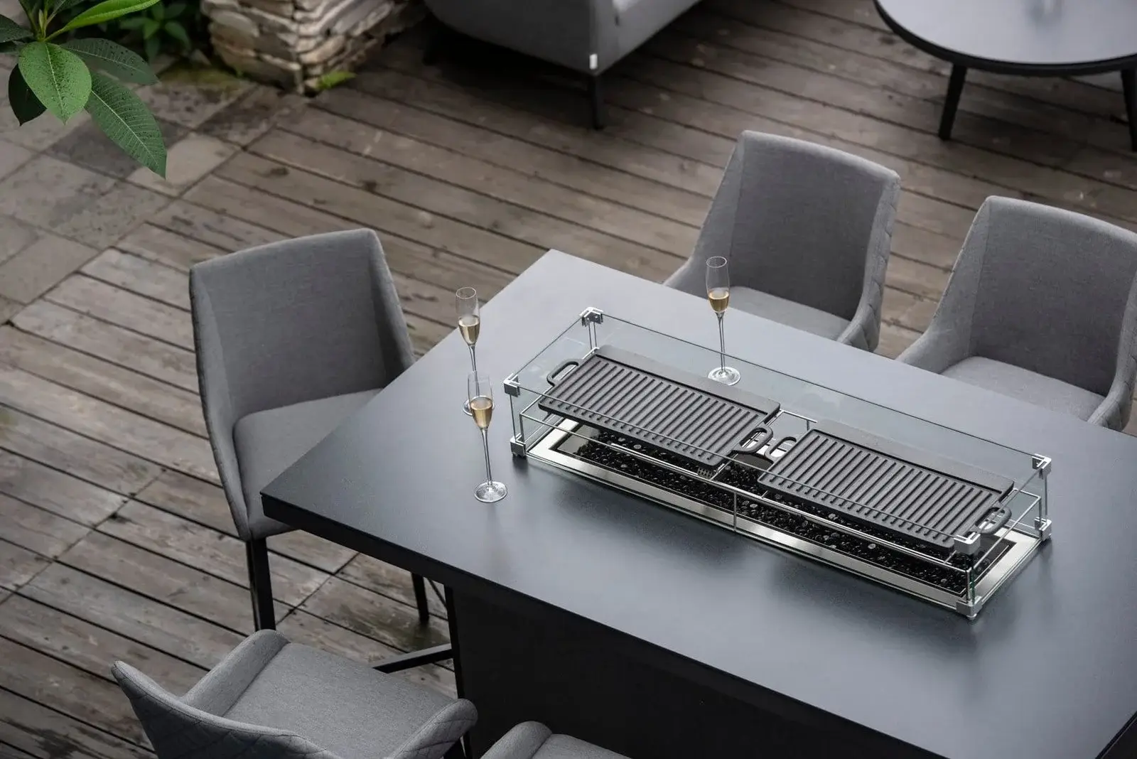 Fire Pit Bar Table — Outdoor BBQ Grill outdoor furniture, view 3 | KCK.Outdoor