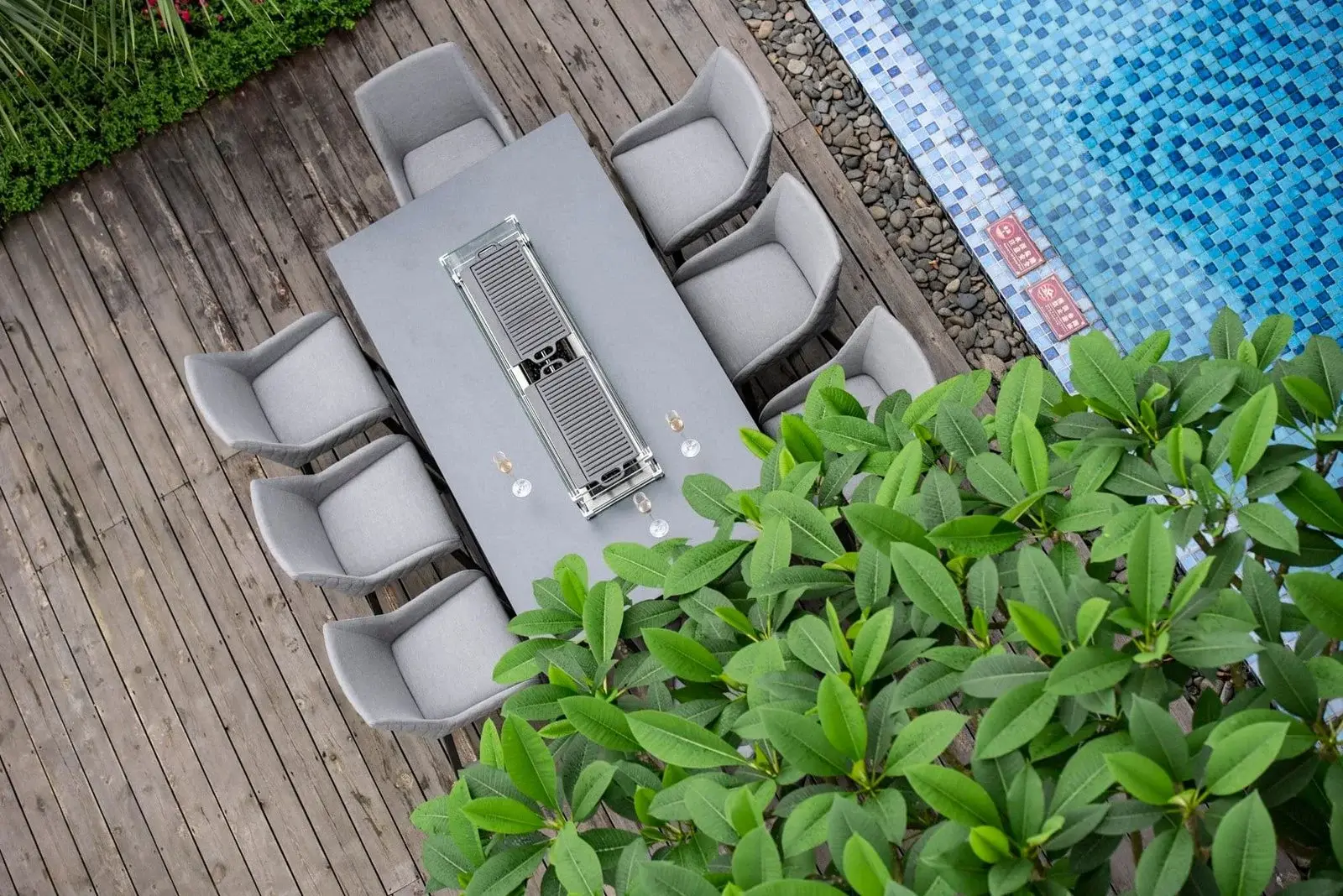 Fire Pit Bar Table — Outdoor BBQ Grill outdoor furniture, view 4 | KCK.Outdoor