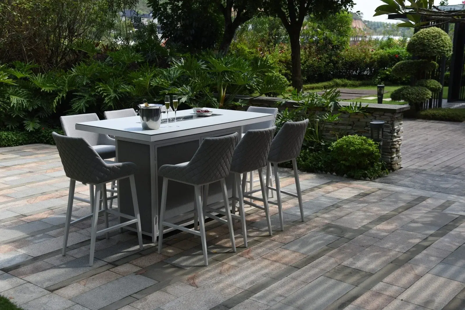 Fire Pit Bar Table — Outdoor BBQ Grill outdoor furniture, view 7 | KCK.Outdoor