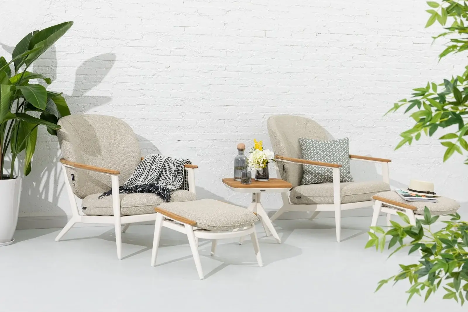 Atlanta Double Armchair Footstool Set A — The Lounge Chair outdoor furniture, view 10 | KCK.Outdoor