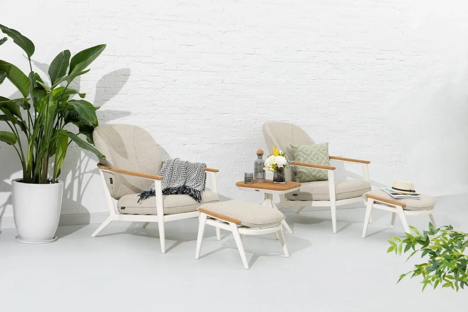 Atlanta Double Armchair Footstool Set A — The Lounge Chair outdoor furniture, view 20 | KCK.Outdoor