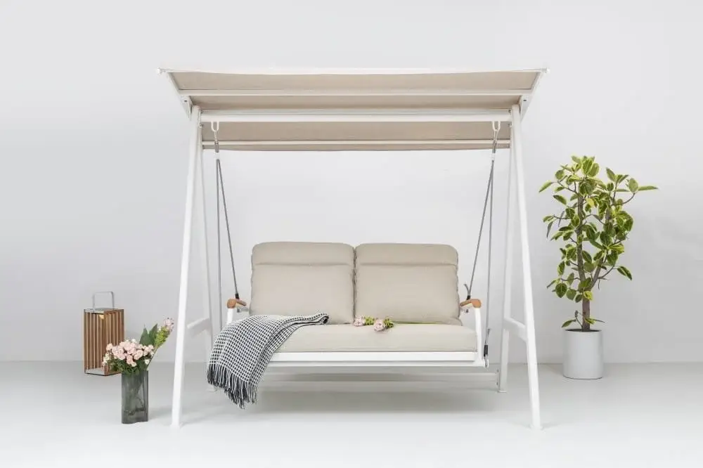 Luxury Outdoor Swing Chair With Aluminum Frame — The Lounge Chair outdoor furniture, view 2 | KCK.Outdoor