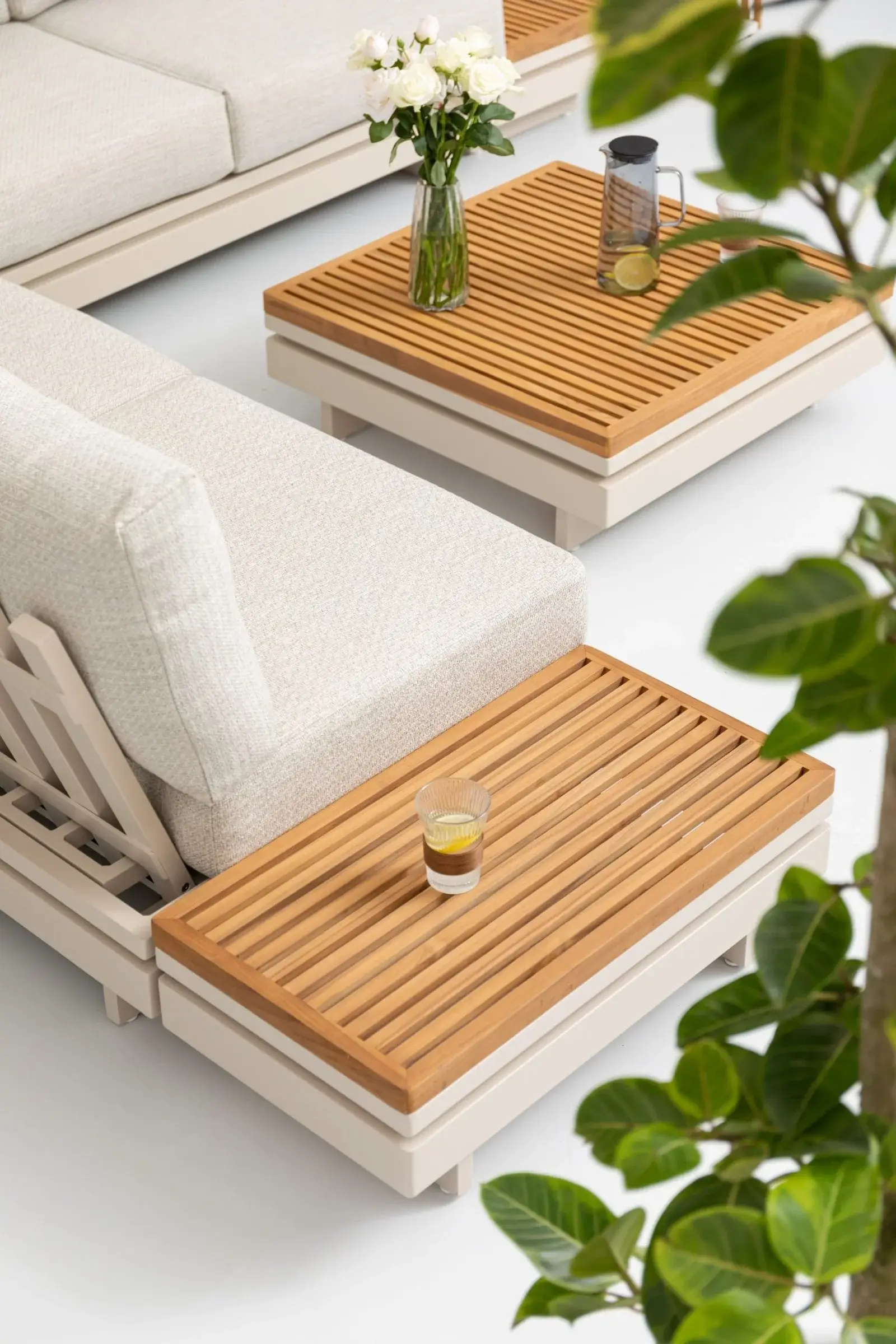 Element Teak Side Table — Outdoor Kitchen outdoor furniture, view 2 | KCK.Outdoor