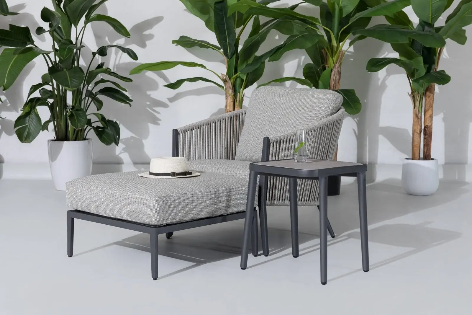 Luvia Rope Footstool — Outdoor Kitchen outdoor furniture, view 3 | KCK.Outdoor