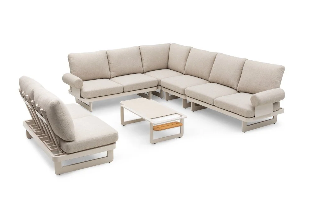 Modular Outdoor Sofa Set With Sintered Stone Table