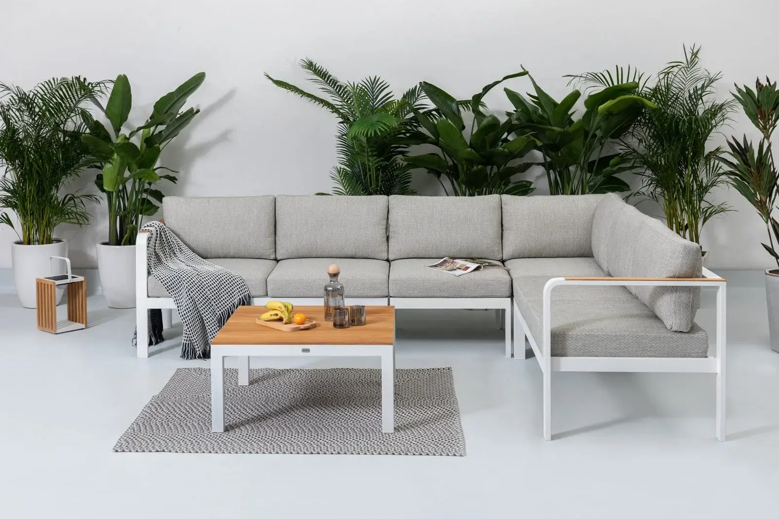 Agean Large Corner Set Corner — The Lounge Set outdoor furniture, view 3 | KCK.Outdoor