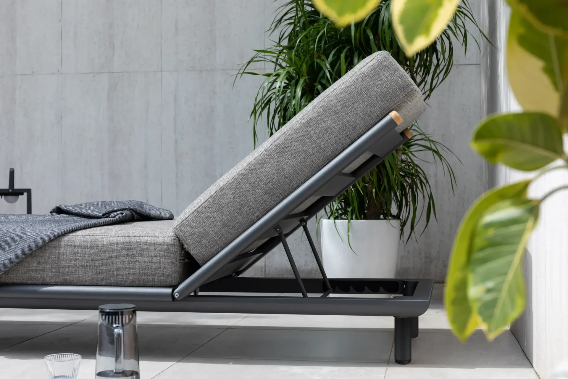 Astrid Outdoor Sunlounger — The Lounge Set outdoor furniture, view 2 | KCK.Outdoor