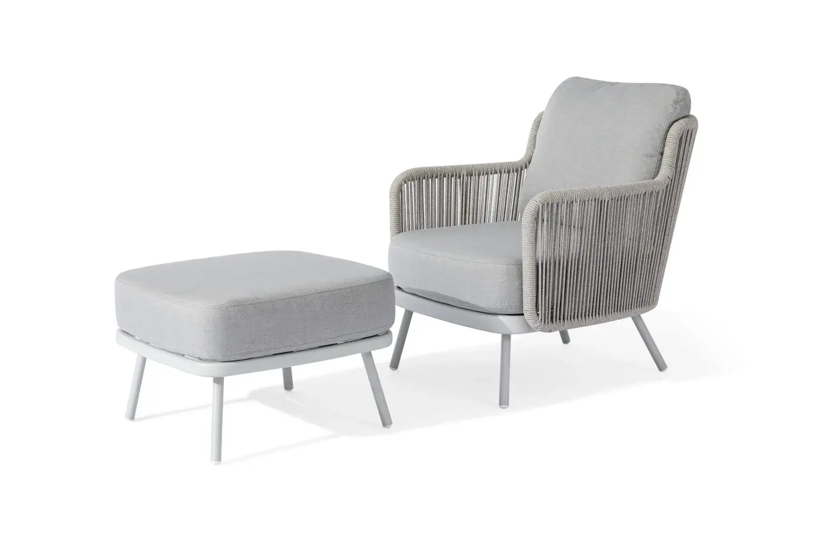 Toma Rope Footstool — The Lounge Set outdoor furniture, view 2 | KCK.Outdoor